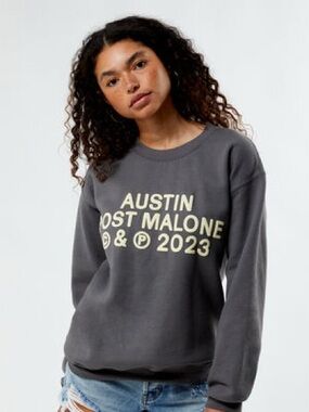 BRAVADO Post Malone Crewneck Sweatshirt size small